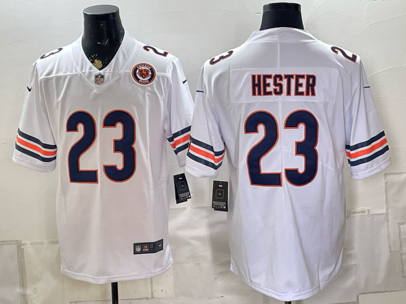 Men 2026 Chicago Bears #23 Hester white Nike Limited NFL Jersey 0903003